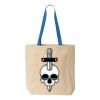 Natural Tote with Contrast-Color Handles Thumbnail