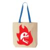 Natural Tote with Contrast-Color Handles Thumbnail