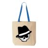 Natural Tote with Contrast-Color Handles Thumbnail