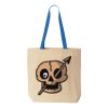 Natural Tote with Contrast-Color Handles Thumbnail