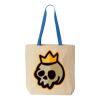 Natural Tote with Contrast-Color Handles Thumbnail