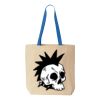 Natural Tote with Contrast-Color Handles Thumbnail