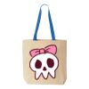 Natural Tote with Contrast-Color Handles Thumbnail