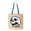 Natural Tote with Contrast-Color Handles Thumbnail