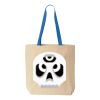 Natural Tote with Contrast-Color Handles Thumbnail