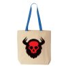 Natural Tote with Contrast-Color Handles Thumbnail