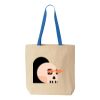 Natural Tote with Contrast-Color Handles Thumbnail