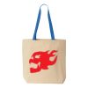 Natural Tote with Contrast-Color Handles Thumbnail