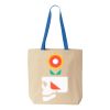 Natural Tote with Contrast-Color Handles Thumbnail