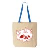 Natural Tote with Contrast-Color Handles Thumbnail