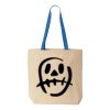 Natural Tote with Contrast-Color Handles Thumbnail
