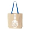 Natural Tote with Contrast-Color Handles Thumbnail