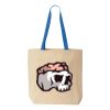 Natural Tote with Contrast-Color Handles Thumbnail