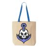 Natural Tote with Contrast-Color Handles Thumbnail