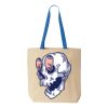 Natural Tote with Contrast-Color Handles Thumbnail