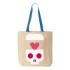 Natural Tote with Contrast-Color Handles Thumbnail