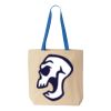 Natural Tote with Contrast-Color Handles Thumbnail