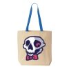 Natural Tote with Contrast-Color Handles Thumbnail