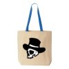 Natural Tote with Contrast-Color Handles Thumbnail