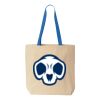 Natural Tote with Contrast-Color Handles Thumbnail