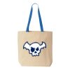 Natural Tote with Contrast-Color Handles Thumbnail