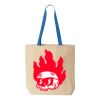 Natural Tote with Contrast-Color Handles Thumbnail