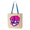 Natural Tote with Contrast-Color Handles Thumbnail
