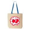 Natural Tote with Contrast-Color Handles Thumbnail
