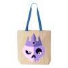 Natural Tote with Contrast-Color Handles Thumbnail