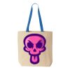 Natural Tote with Contrast-Color Handles Thumbnail