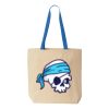 Natural Tote with Contrast-Color Handles Thumbnail