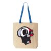 Natural Tote with Contrast-Color Handles Thumbnail