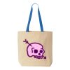 Natural Tote with Contrast-Color Handles Thumbnail
