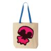 Natural Tote with Contrast-Color Handles Thumbnail
