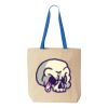 Natural Tote with Contrast-Color Handles Thumbnail