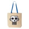 Natural Tote with Contrast-Color Handles Thumbnail