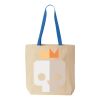 Natural Tote with Contrast-Color Handles Thumbnail