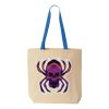 Natural Tote with Contrast-Color Handles Thumbnail