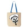 Natural Tote with Contrast-Color Handles Thumbnail