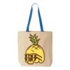 Natural Tote with Contrast-Color Handles Thumbnail