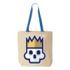Natural Tote with Contrast-Color Handles Thumbnail