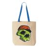 Natural Tote with Contrast-Color Handles Thumbnail