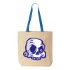 Natural Tote with Contrast-Color Handles Thumbnail