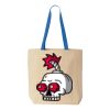 Natural Tote with Contrast-Color Handles Thumbnail