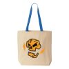 Natural Tote with Contrast-Color Handles Thumbnail