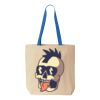 Natural Tote with Contrast-Color Handles Thumbnail