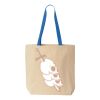 Natural Tote with Contrast-Color Handles Thumbnail