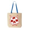 Natural Tote with Contrast-Color Handles Thumbnail