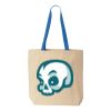Natural Tote with Contrast-Color Handles Thumbnail