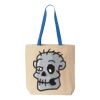 Natural Tote with Contrast-Color Handles Thumbnail